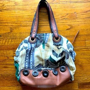 Lucky Penny • canvas and leather purse